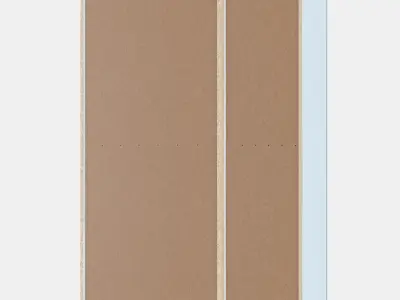 BILLY - OXBERG Bookcase with panel-glass doors 1 Low-poly 3D model