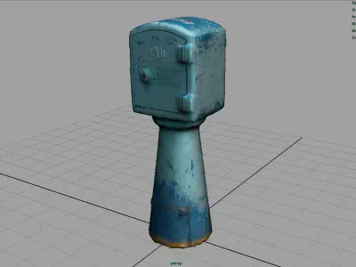 WATER SAMPLING STATION Low-poly 3D model