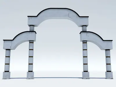 Park Entrance Low-poly 3D model