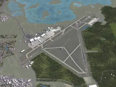 Nassau - Airport - NAS Low-poly 3D model