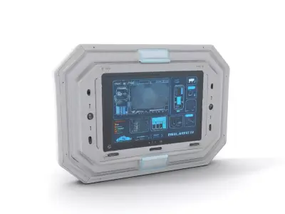 Futuristic Control Panel model pack for SciFi Environments Low-poly 3D model