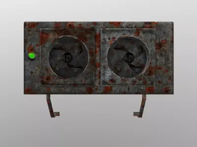 Game ready Air conditioner 3D model Low-Poly Low-poly 3D model