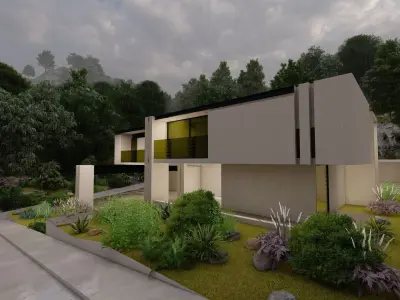 Casa Scene-villa-modern house 3D model 91