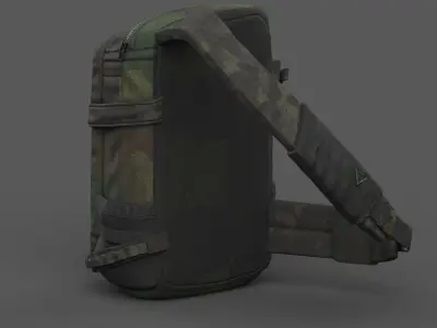 Backpack military combat soldier armor scifi Generic camp human  Low-poly 3D model