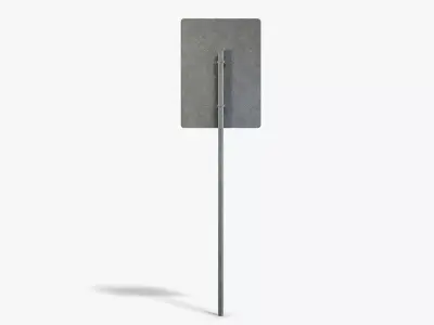 Toilet Info Sign Low-poly 3D model
