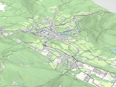 Cityscape Bad Ischl Austria 3D model