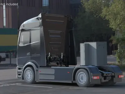  Electric Semi Truck Cab 2024 Black 