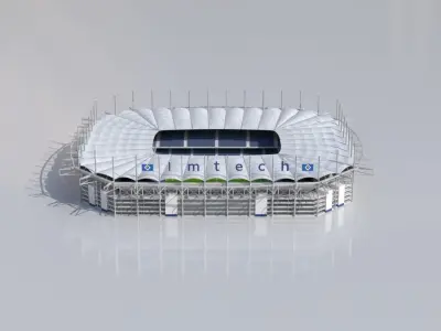 Volksparkstadion Hamburg Stadium Euro 2024 Low-poly 3D model