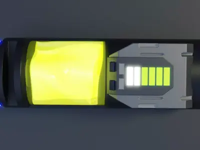 Sci-fi Glowing Battery  Low-poly 3D model