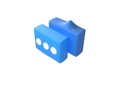 Chat Icon v2 002 Low-poly 3D model
