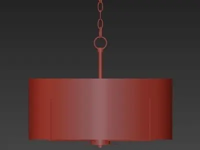 Manhattan 4 Light Aged Brass Pendant  3D model