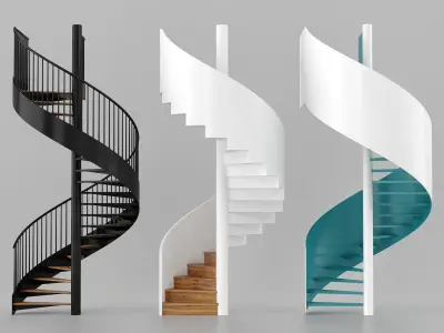 Spiral staircases 3D model