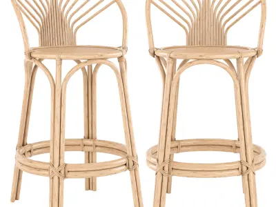 Bungalow Bar Stool 3D model