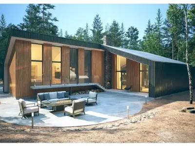 modern villa 3D model 40