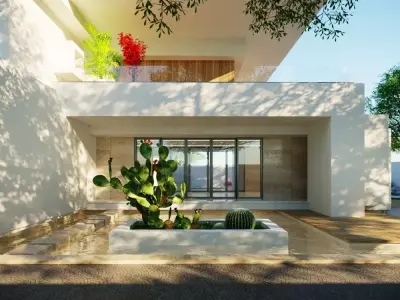 3d model Two-Story House Low-poly 3D model