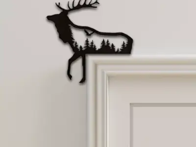 Deer Door Corner Decor 3D print model get