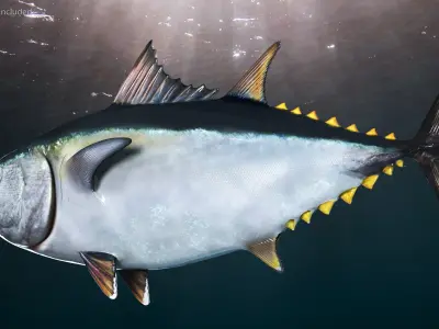  Bluefin Tuna Rigged for Cinema 4D 