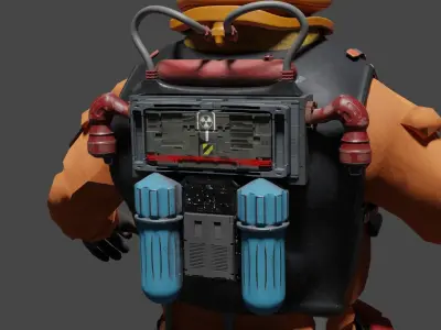 Space miner suit 3D model