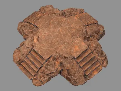 Staris Rock 04 Low-poly 3D model