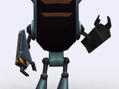 3DRT - Chibii-robot-12 Low-poly 3D model