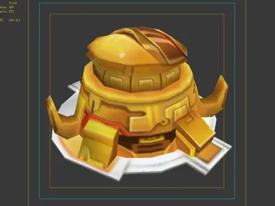 Rotating turret - flame type 02 3D model