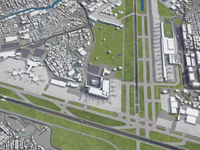 Manila - Ninoy Aquino International Airport - MNL Low-poly 3D model