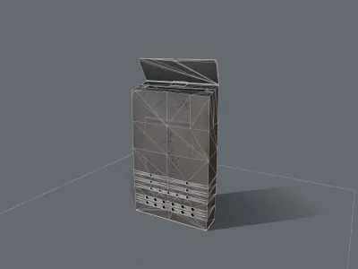 MailBox metal box with holes Low-poly 3D model