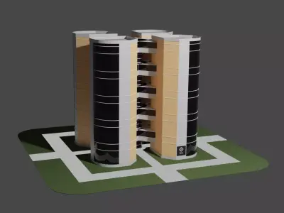 High Rise Office Space Building 3D model