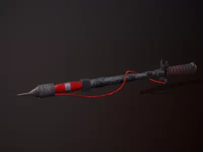 Sci-Fi  harpoon Low-poly 3D model