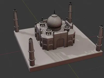 3D Printable Taj Mahal Model - Iconic Architectural Masterpiece 3D print model
