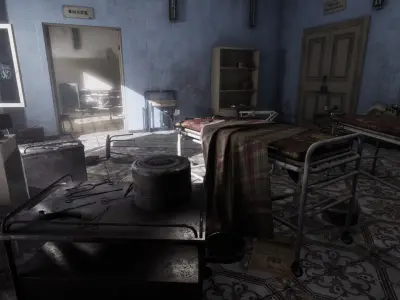 Abandoned Soviet Maternity Hospital Low-poly 3D model