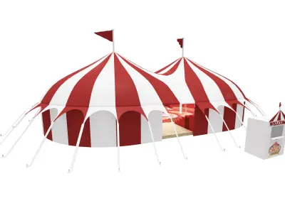 Circus interior and exterior model 3D model