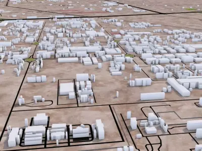 Umm Al Quwain City UAE Low-poly 3D model