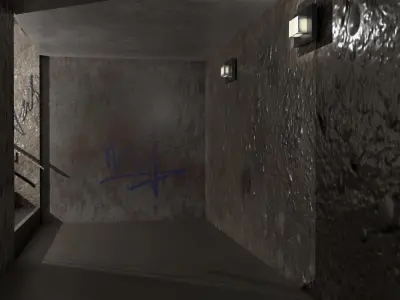 Underground passage  subway low-poly model Low-poly 3D model