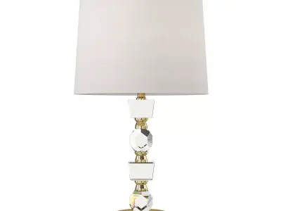 Antique Brass Gold Touch Control Nightstand  Lamp Low-poly 3D model