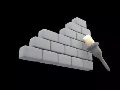 Paint Wall Icon v1 002 Low-poly 3D model