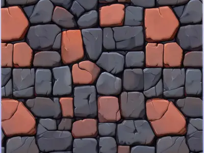 Stylized Stone Floor Seamless Texture Texture 11