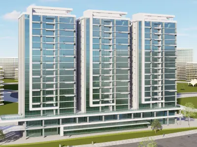 Apartment Building CM22 - Revit Project 3D model