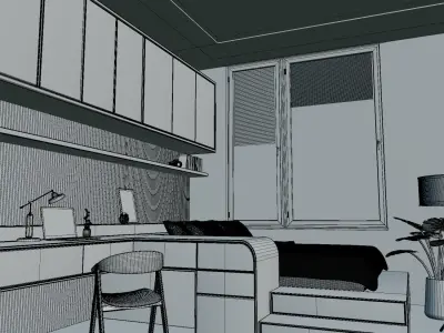 Bedroom  interior  3D model