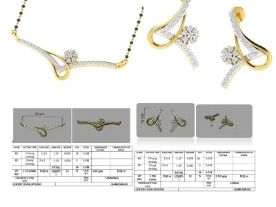 Women Necklace 3dm STL FBX OBJ Render Details 3D print model 4
