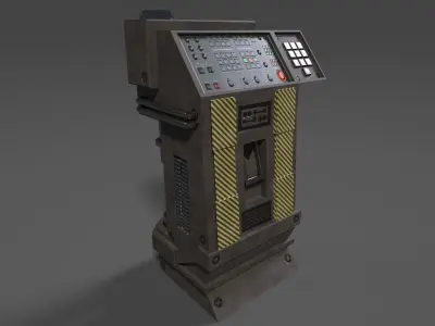 Sci-fi Computer Terminal Low-poly 3D model