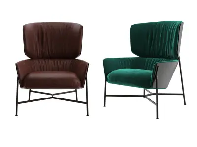 Caristo High Back Armchair 3D model