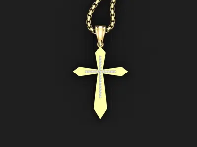 Cross Light Gold 3CP007 3DM STL 3D model