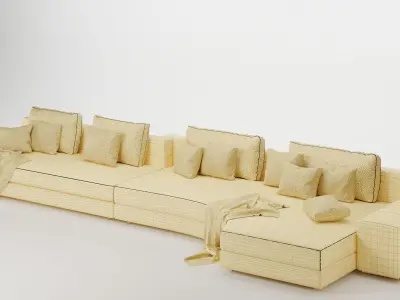 Daniels sofa set  3D model