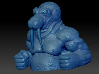 Walrus Dozer Bust Complete and Shared 3D print model