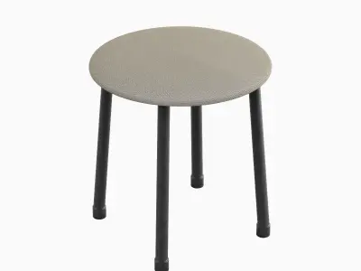 Steel Stool C 01 3D model
