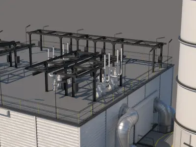 Factory Module 1 3D model