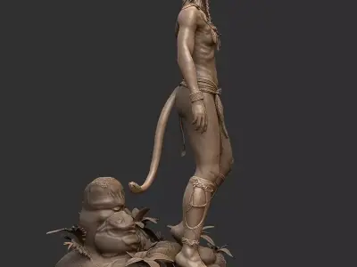 Kiri Avatar The Way of Water High-Detail Fan Art 3D Statue 3D print model