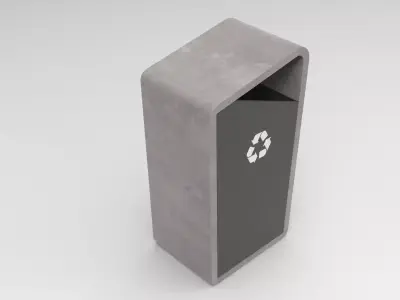 Mesa Waste Basket Low-poly 3D model