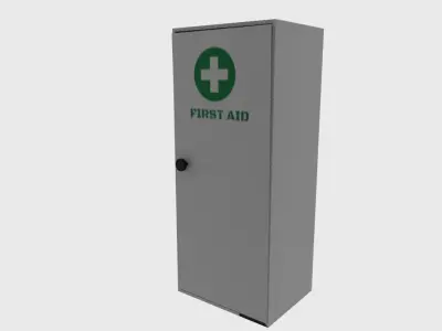 First aid cabinet Low-poly 3D model